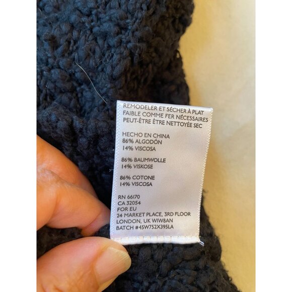 Kimchi Blue Womens Medium Black Textured Knit Sweater Cotton Viscose - Picture 5 of 10